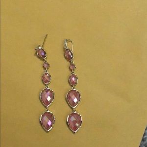 Kendra Scott coral and cold drop earrings